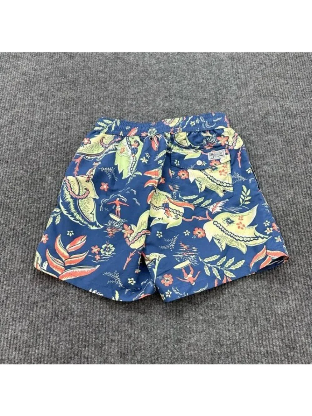 Polo Ralph Lauren Hawaiian Floral Print Board Shorts Swim Trunks Mens Small NEW